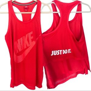 NIKE Red Racerback Top